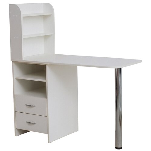 фото Маникюрный стол комфорт 3 левосторонний белый ru comfort