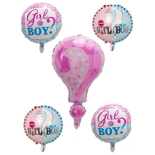 фото Набор шаров фольгированных " girl or boy ", 5 шт. holiday&gifts
