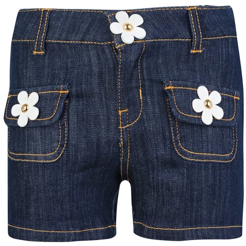 фото Шорты джинсовые с цветочками little marc jacobs 126 см