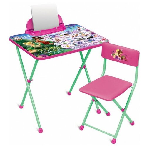фото Nika комплект детской мебели disney 2 "феи. азбука"(стол 570+пен+стул мяг )