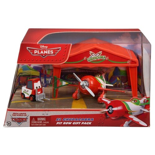 фото Disney planes игровой набор самолет в ангаре el chupacabra в коробке mattel