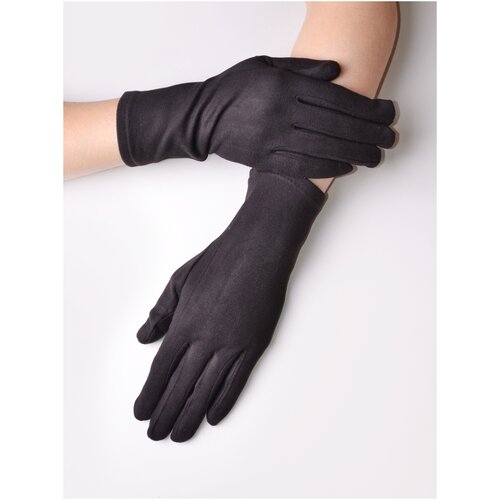 фото Перчатки трикотажные демисезонные touch frimis, цвет: черный