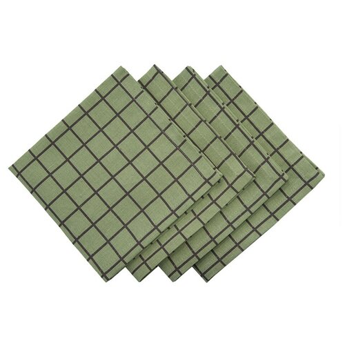 фото Набор сервировочных салфеток «равиоли», 40х40 см., лен/хлопок, цвет зеленый, 4 шт. семейные ценности