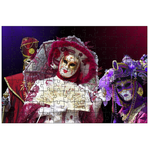 фото Магнитный пазл 27x18см."маски, маска из венеции, карнавал венеция" на холодильник lotsprints