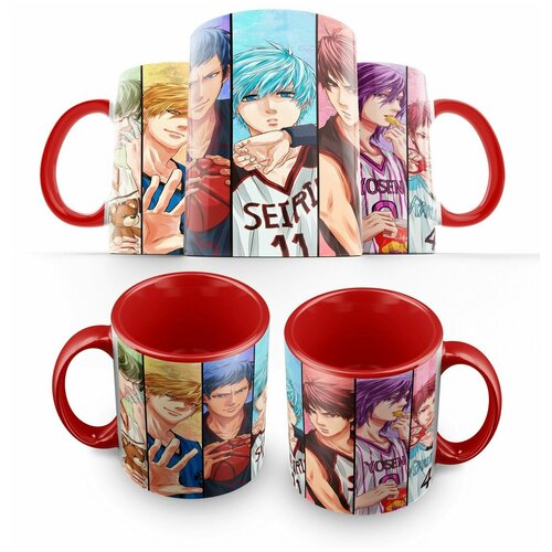 фото Кружка красная баскетбол куроко (haikyuu, kuroko no basuke, аниме) -1 creative mug