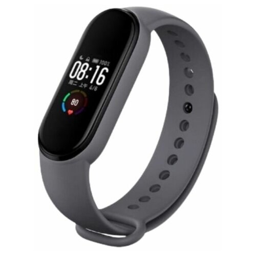 фото Браслет силиконовый однотонный mi band 3/4 (серый) xiaomi