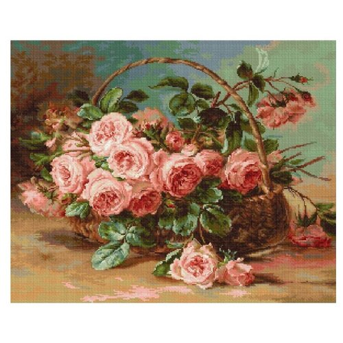фото Набор для вышивания «корзина с розами», 30x24 см, luca-s