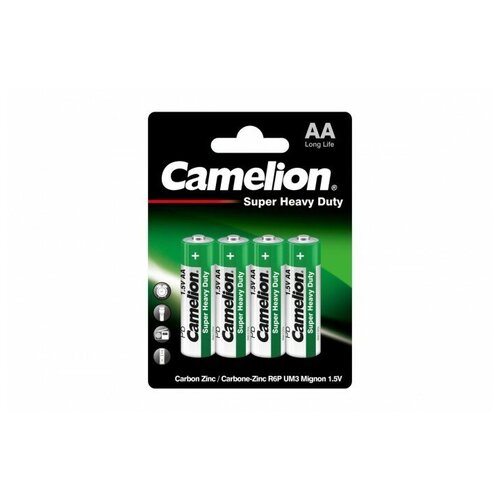 Батарейка Camelion R6P-BP4G, 4 шт. батарейка camelion ag12 lr43 10 шт