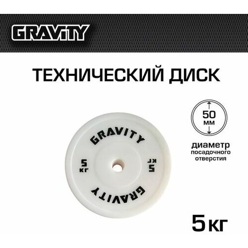 фото Технический диск gravity, белый, 5кг