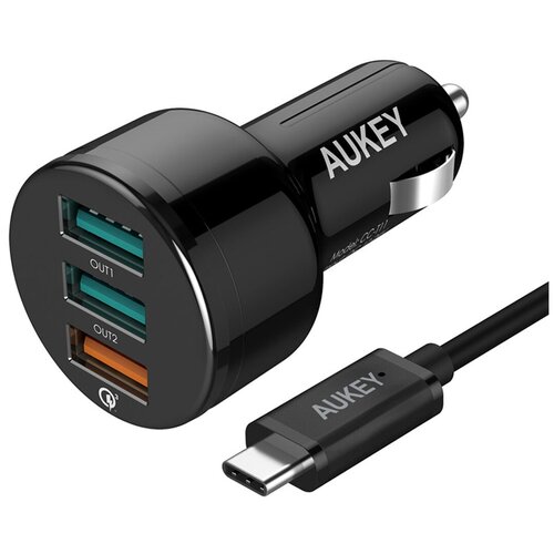 фото Автомобильное зарядное устройство aukey quick charge 3.0 (cc-t11)