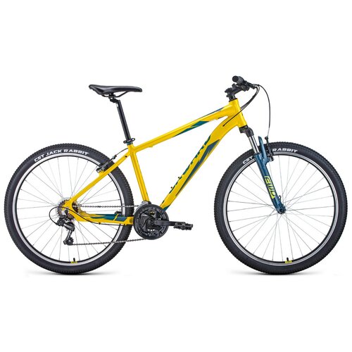 фото Велосипед forward apache 27,5 1.2 s (2021) (велосипед forward apache 27,5 1.2 s (27,5" 21 ск. . 15") , желтый/зеленый, rbkw1m37gs04)