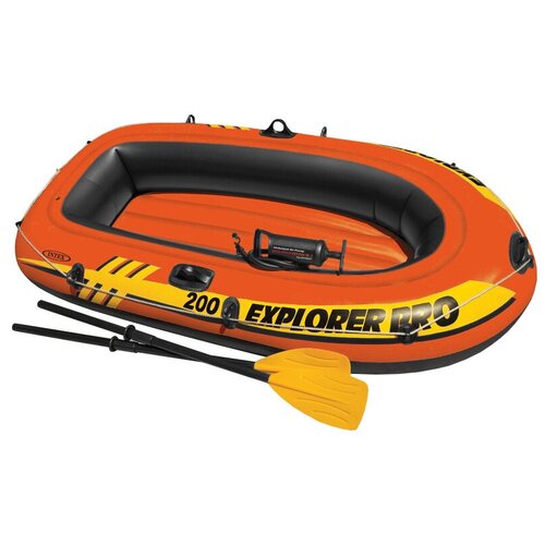 фото Надувная лодка intex explorer-pro 200 set (58357) оранжевый