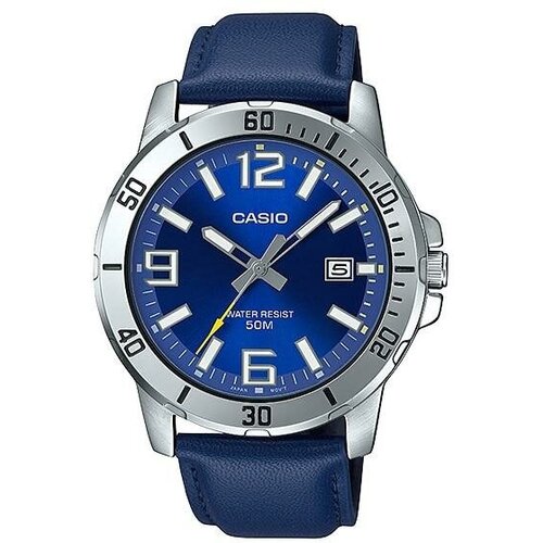 фото Наручные часы casio casio collection mtp-vd01l-2b, серебряный, синий