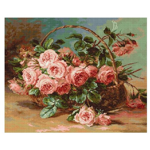 фото Набор для вышивания «корзина с розами», 42,5x34 см, luca-s