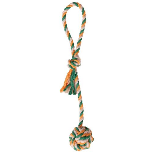 фото Игрушка для животных joy игрушка мяч плетеный joy на веревке для собак 2руа00127