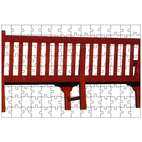 фото Магнитный пазл 27x18см."банк, деревянные скамьи, природа" на холодильник lotsprints