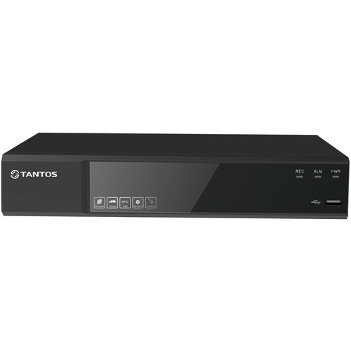 фото Видеорегистратор nvr+tantos+tsr- nv08156p сетевой 8 канальный h.265+/h.264+ регистратор для ip камер со встроенным 8 портовым poe коммутатором.