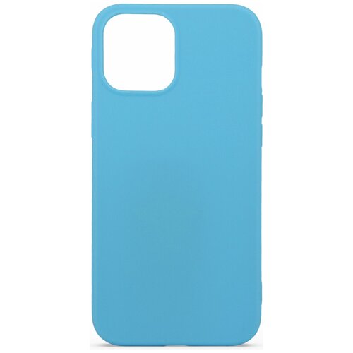 фото Матовый силиконовый чехол для телефона apple iphone 12 mini / ультратонкий чехол на айфон 12 мини (голубой) pastila