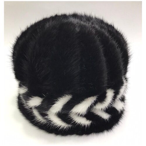 фото Шапка шлем , демисезон/зима, вязаная, размер 54 - 55, черный мария