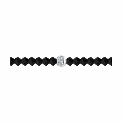 фото Браслет diamant online, белое золото, 585 проба, кристаллы swarovski, бриллиант, длина 16 см.