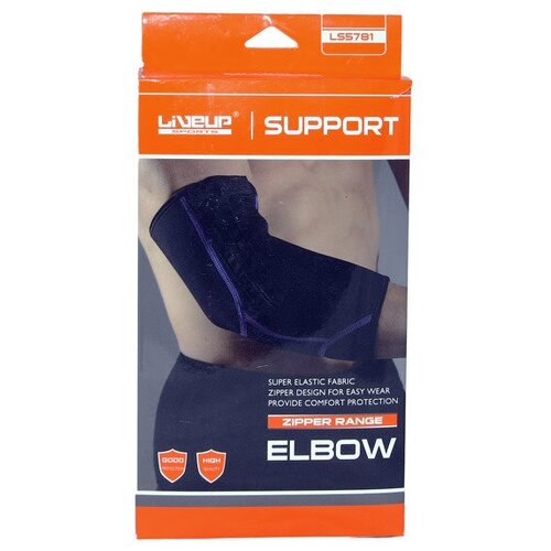 фото Суппорт liveup elbow support s/m цвет:черный, размер:s/m