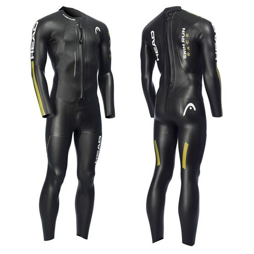 фото Гидрокостюм мужской head swimrun race, smootskin - 6/4/2мм, цвет - черный;размер - xs;материал - неопрен