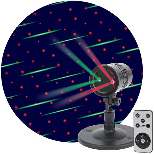 фото Проектор-лазер "метеоритный дождь" мультирежим 2 цвета 220в ip44 eniop-01 эра