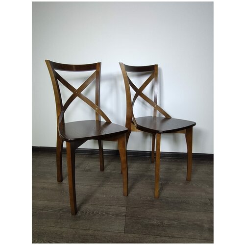 фото Evita стул сенатор деревянный орех жесткое сиденье/в комплекте 2 шт./кухонный стул/стул для кухни/стул для столовой/стул для гостиной/стул из массива