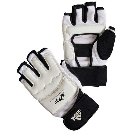 фото Перчатки для тхэквондо wtf fighter gloves белые (размер xs) adidas