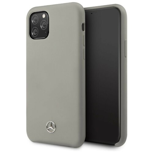 фото Чехол cg mobile mercedes silicone line hard для iphone 11 pro, цвет серый (mehcn58silgr)