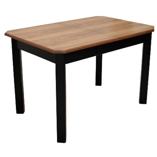 фото Evita /стол обеденный раздвижной деревянный руми 1р, столешница т-07,ноги чёрные р-р 120х80/стол для кухни/стол для гостинной/стол для столовой/массив/шпон