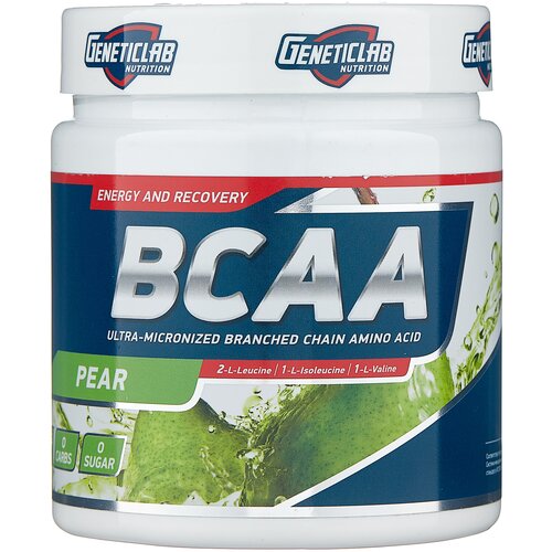 фото Bcaa geneticlab nutrition bcaa 2:1:1, груша, 250 гр.