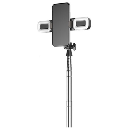 фото Комплект монопод - штатив talamy для телефона/камеры с пультом bluetooth + 2 боковые лампы подсветки