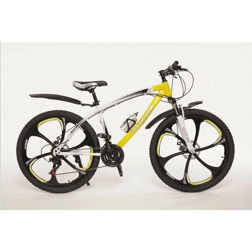 фото Велосипед на литых дисках trioblade 26" white-yellow 2021