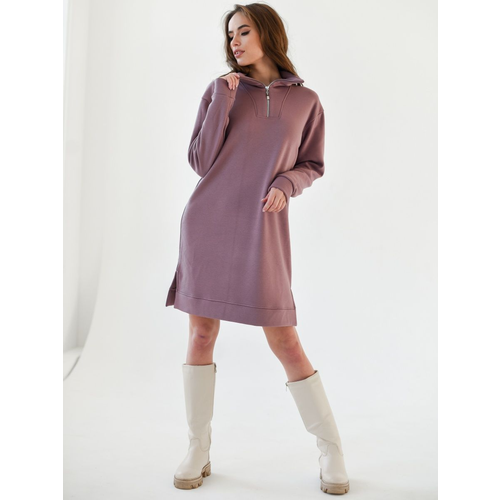 фото Платье текстильный край, размер 46, фиолетовый