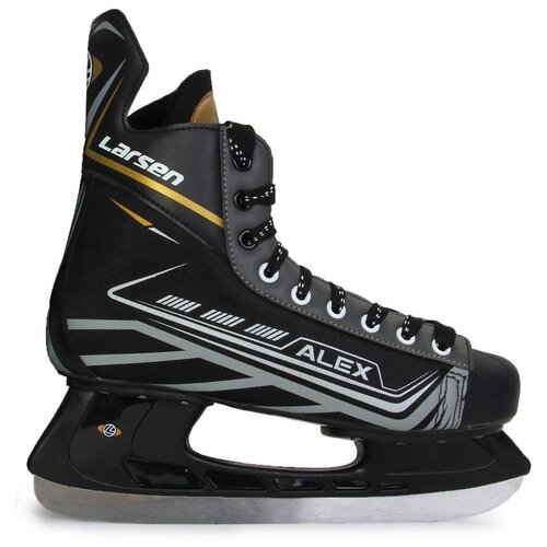 фото Хоккейные коньки для мальчиков larsen alex 39, black/gray