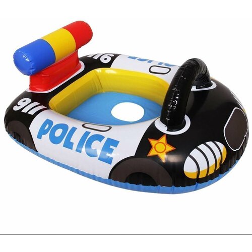 фото Круг надувной intex kiddie floats, полиция, для малышей, с отверстиями для ножек и спинкой, 1-2 года