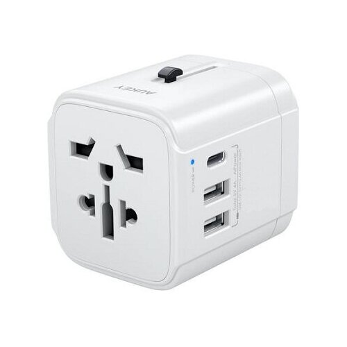 фото Сетевое зарядное устройство aukey universal travel adapter для 150+ стран мира, цвет белый (pa-ta01-wh) pa-ta01-wh