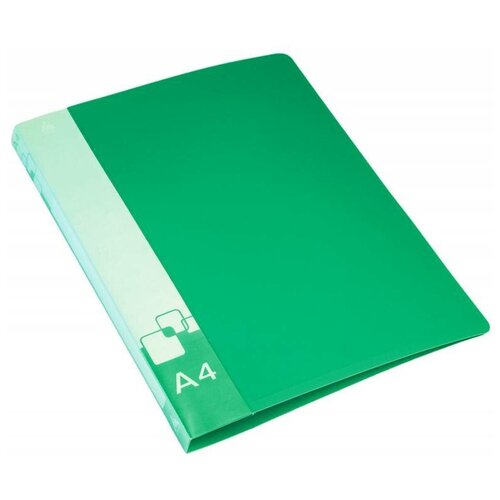 фото Папка бюрократ, металлический зажим, пластик, 0.7 мм, цвет: зеленый, a4