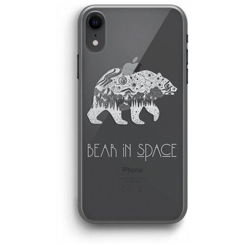 фото Чехол для iphone xr "bear in space", прозрачный black pack