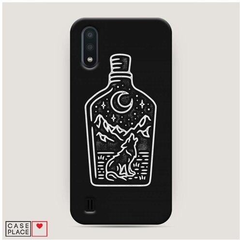 фото Чехол пластиковый samsung galaxy a01 бутылка арт case place