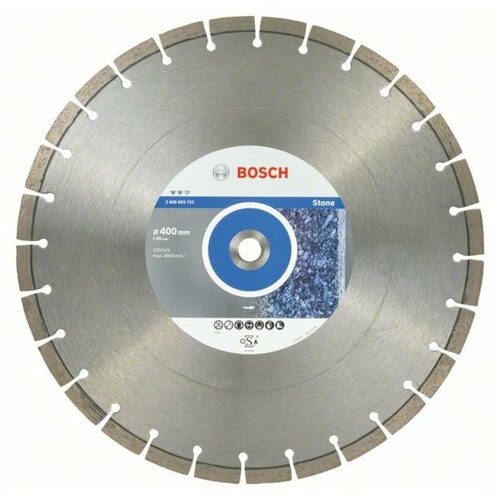фото Алмазный диск по бетону/камню expert for stone 400x20x3.2×12 мм bosch 2608603752