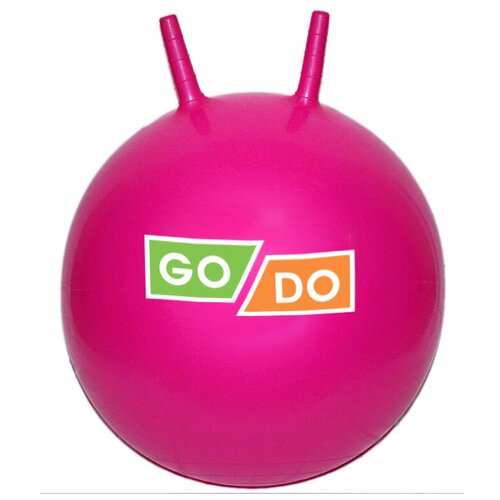 фото Мяч-прыгун с ушками. диаметр 45 см. цвет: малиновый: 3-d45-ма go do