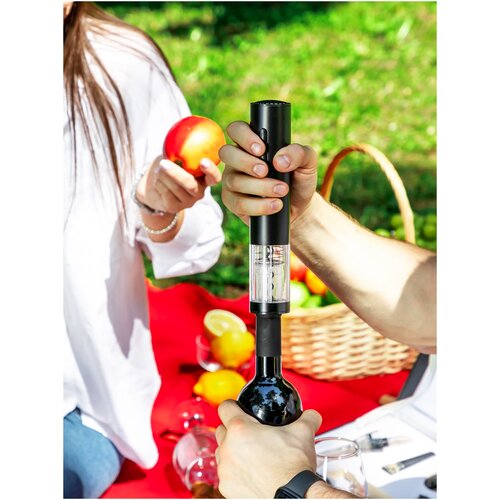 фото Штопор электрический "goodwine" электроштопор для вина с счетчиком открытых бутылок + (подарок нож для фольги) добрый жар