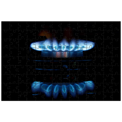фото Магнитный пазл 27x18см."газ, пламя, печь" на холодильник lotsprints