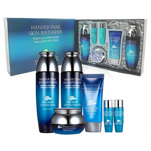 фото Набор для ухода за кожей лица bergamo с улиткой hanhui snail mucus skin care 4set