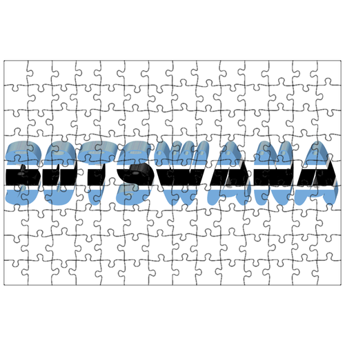 фото Магнитный пазл 27x18см."ботсвана, страна, флаг" на холодильник lotsprints