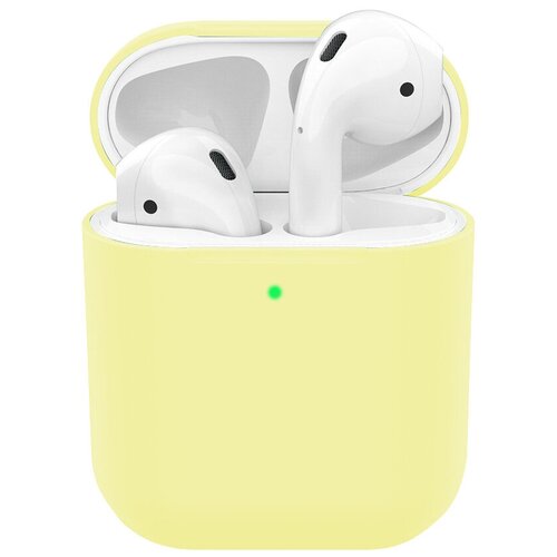 фото Чехол силиконовый для airpods 2 (5), бледно-желтый китай