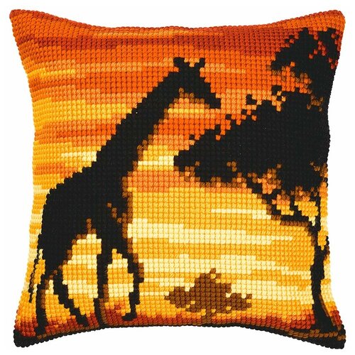 фото Pn-0008642 набор для вышивания подушки vervaco 'жираф' 40x40см