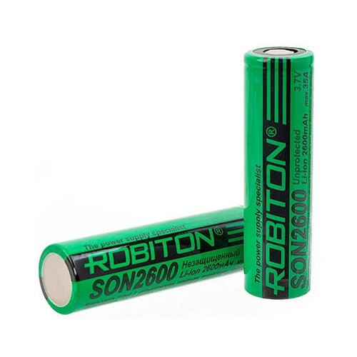 фото Аккумулятор 18650 - robiton 2600mah son2600 35а pk1 (1 штука) 15699